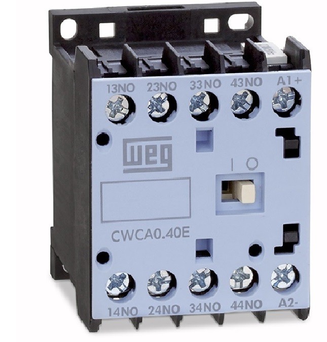 Mini Contator Auxiliar WEG - 10A -24VCC - 2NA + 2NF (CWCA0)