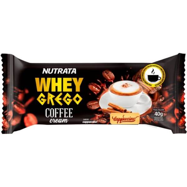 Barra Whey grego Coffe Cream 40gr - Nutratabarra-whey