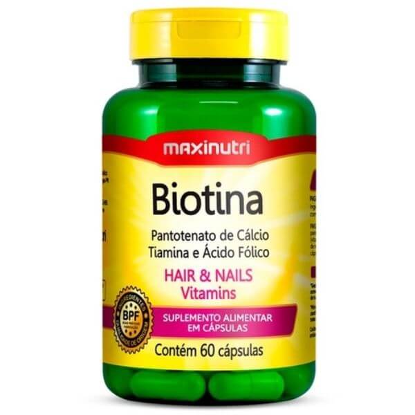 Biotina+B1+B5+Ácido Fólico 60 Cápsulas  - Maxinutri