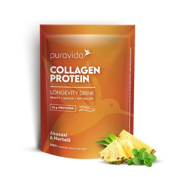 Collagen Protein Abacaxi E Hortelã 450g - Pura Vida