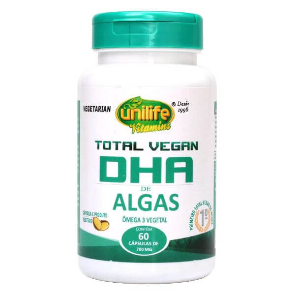 DHA Total Vegan 700mg 60 Cápsulas - Unilife