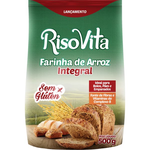Farinha De Arroz Integral 500gr - Risovita