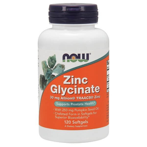 Glicinato de Zinco 30mg com 120capsulas - Now