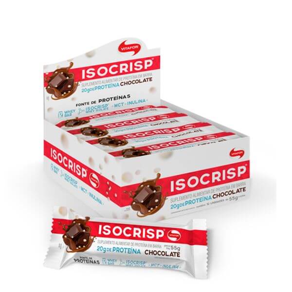 IsoCrisp Bar Chocolate 12 unidades de 55g - Vitafor