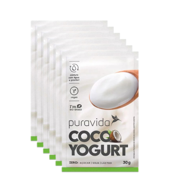 Kit 6unds De Coco Yogurt Natural Sachê 30gr - Pura Vida