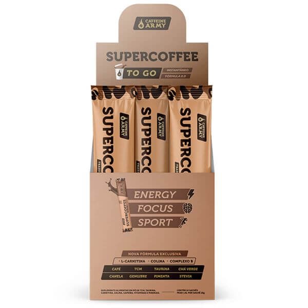 Super Coffe To Go Caixa com 14 Sachês de 10gr - Caffeine Army