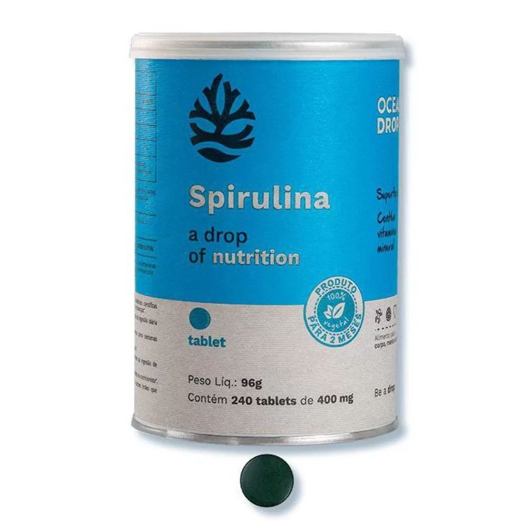 Super Spirulina 240 Tablets De 400mg - Ocean Drop