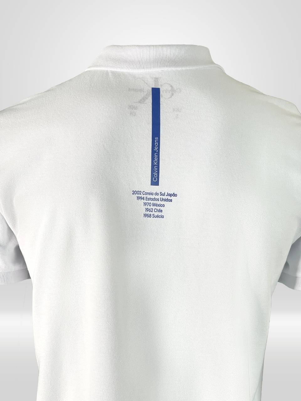 Camisa Polo Masculina Calvin Klein Branca Copa