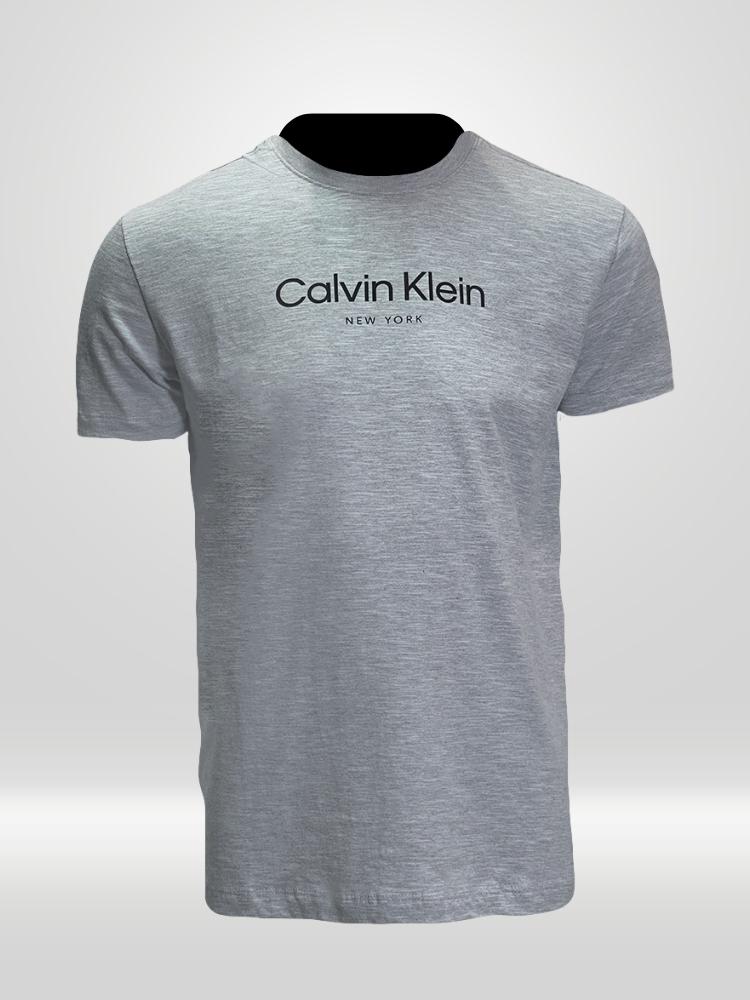 Camiseta Calvin Klein Masculina Flame Cinza Clara
