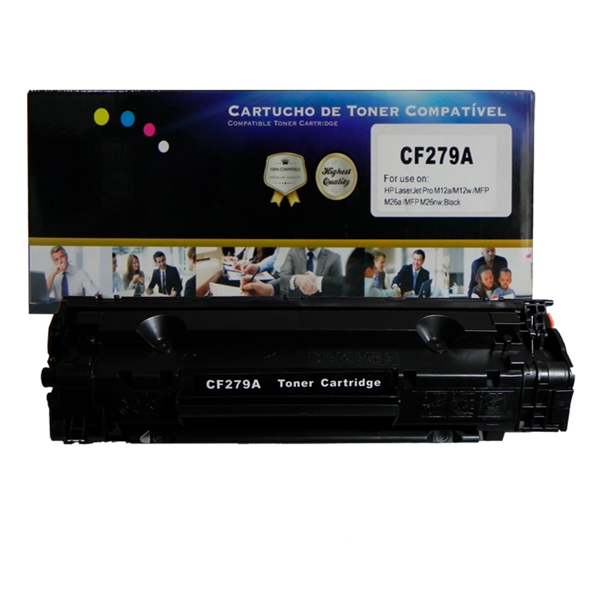 Toner CF279A Compatível PRO M12 M26 Preto 1 mil páginas