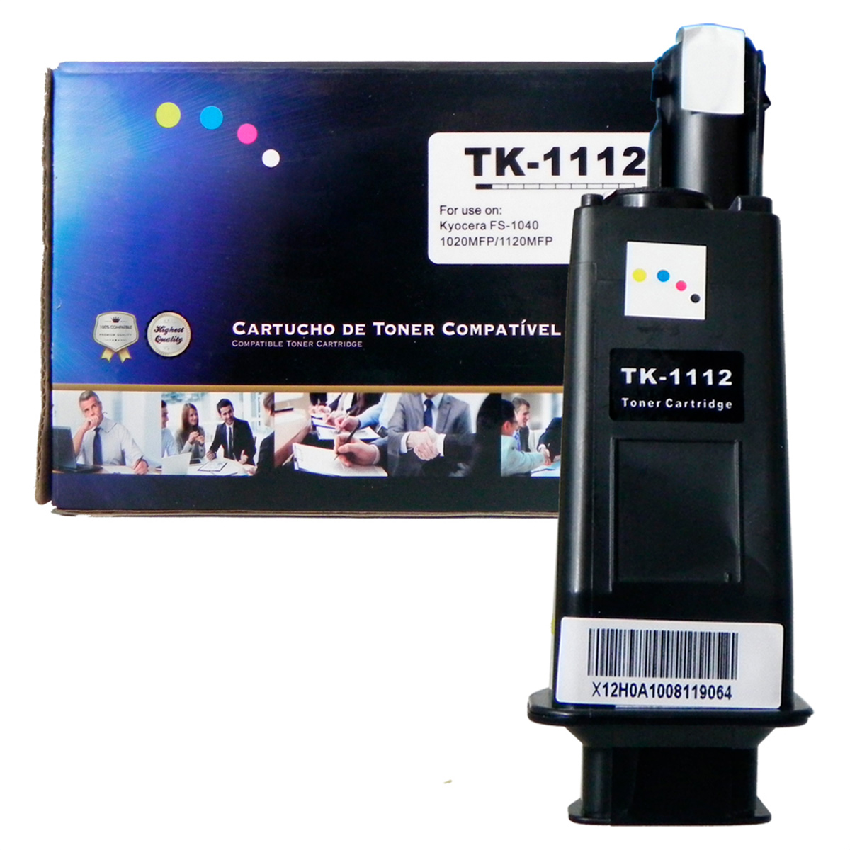 Toner TK1112 Compatível 1040 M1520H Preto 2,5 mil páginas