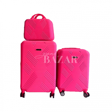 Kit 3 Pçs  Grand Bag Pink - Frasqueira (14"), P(20"), M(24")