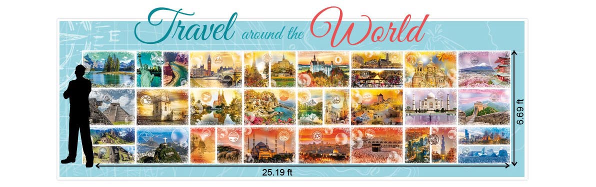 Quebra-cabeça Grafika 48.000 peças: Travel Around the World - Foto 1