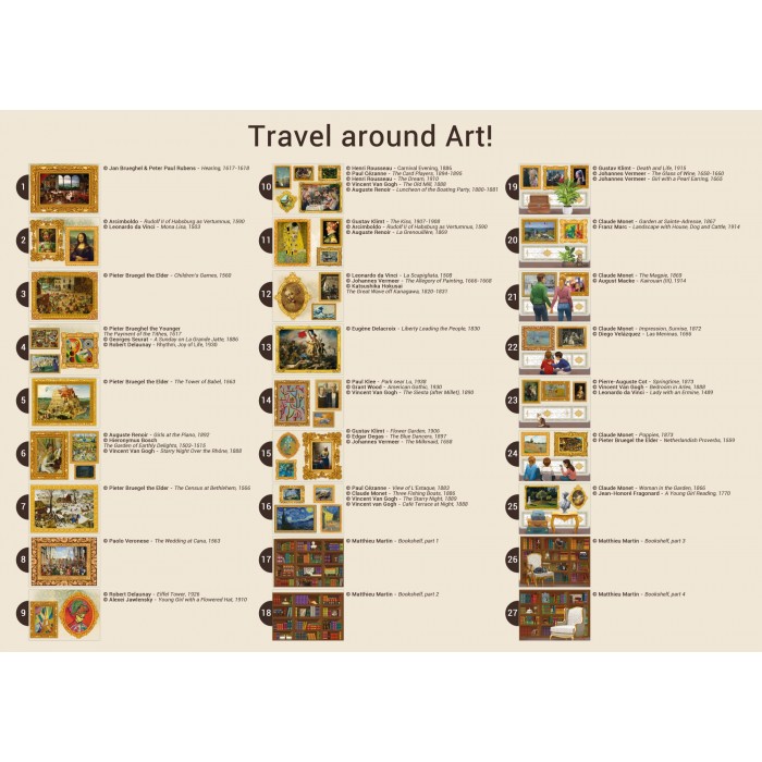 Quebra-cabeça Grafika 54.000 peças: TRAVEL AROUND THE ART - Foto 5