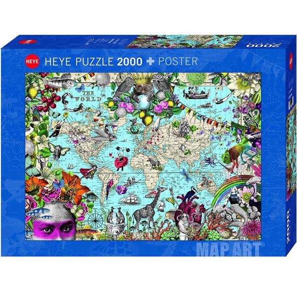 Quebra-cabeça Heye Map Art Quirky 2000 peças - Foto 0