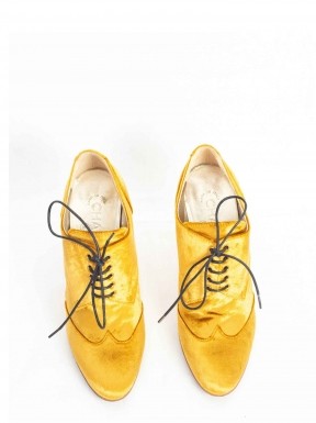 Sapato Chanel Veludo Amarelo