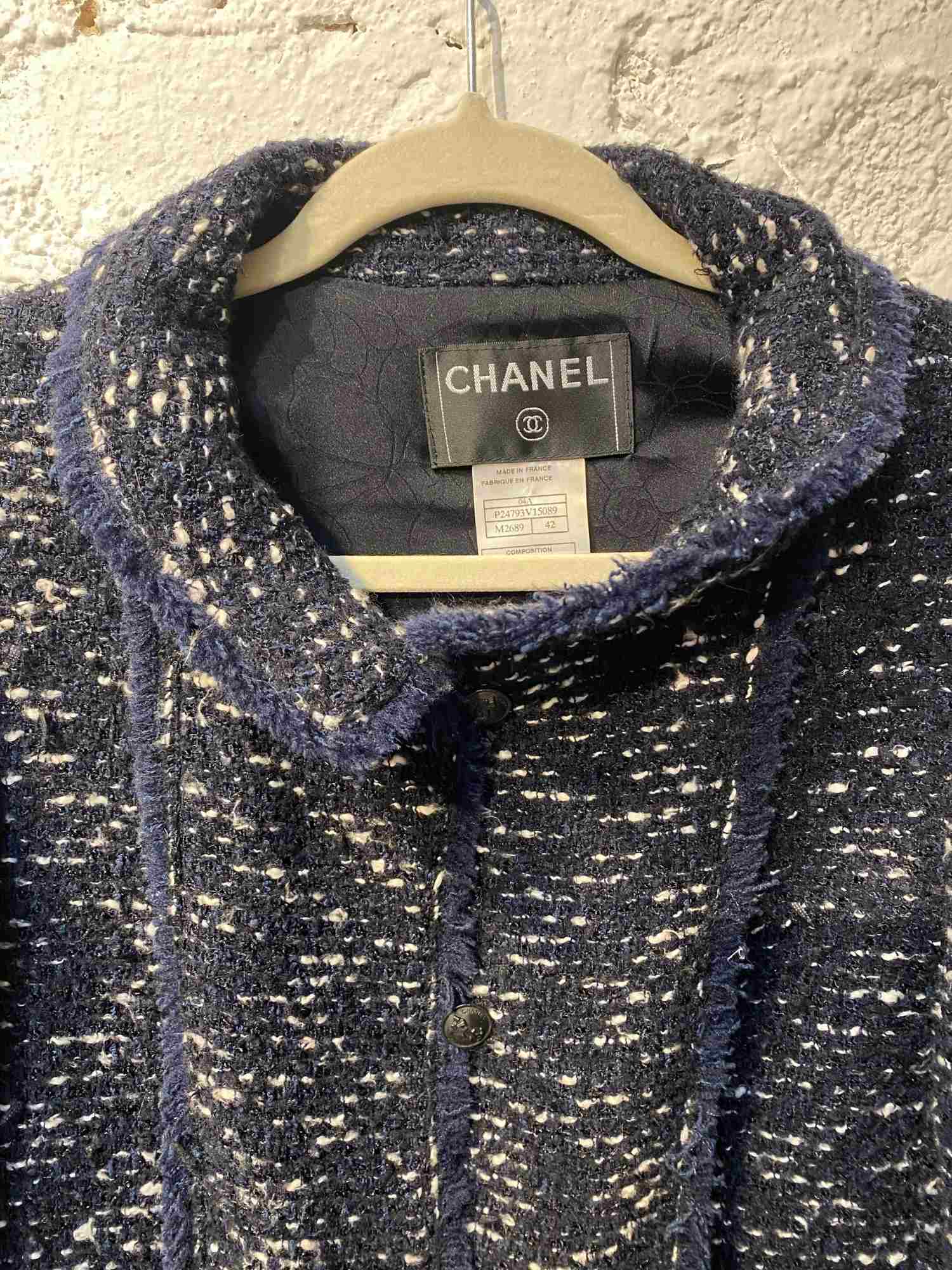 Casaco Chanel Lã Azul