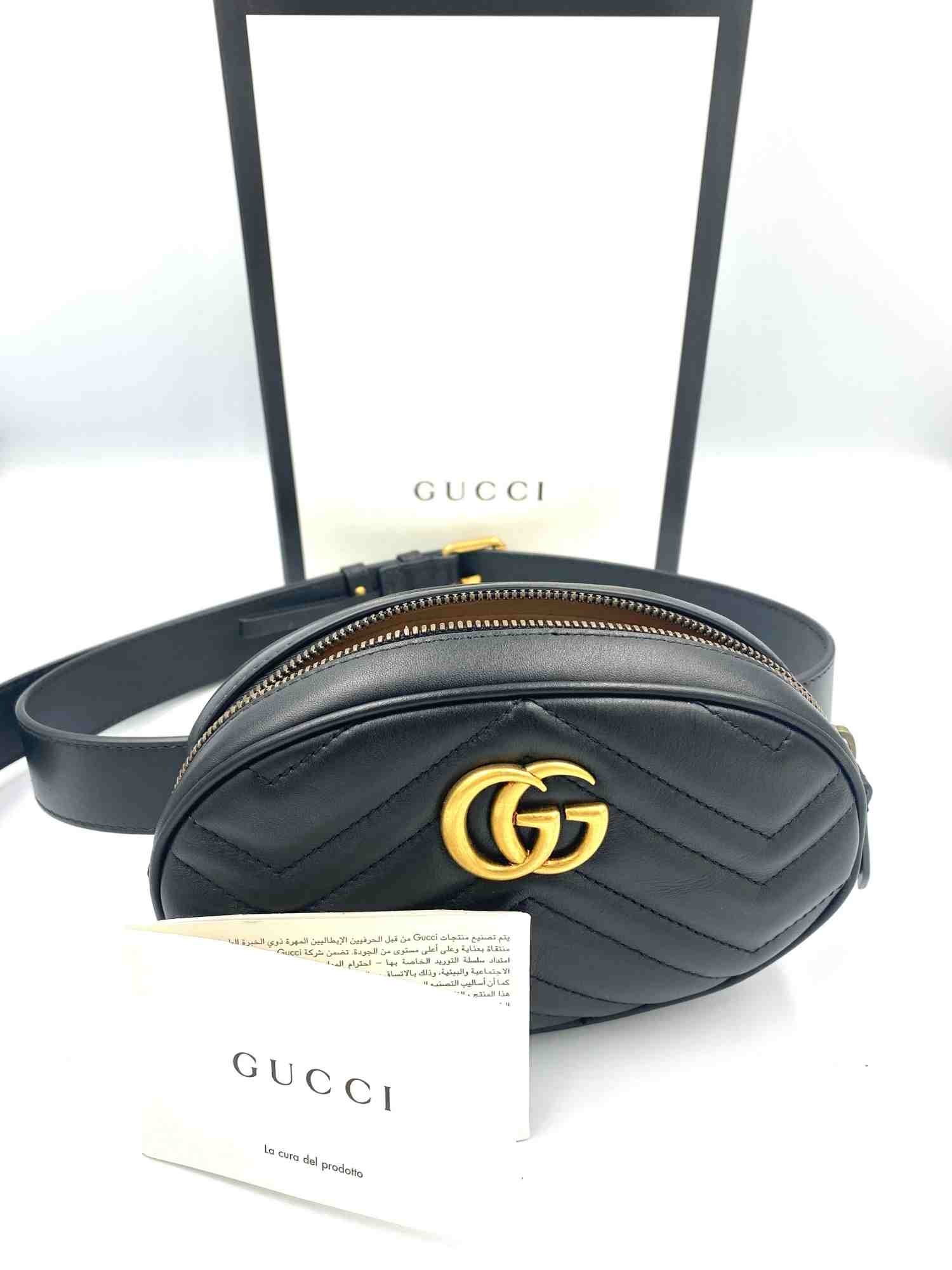 Pochete Gucci GG Marmont Preta