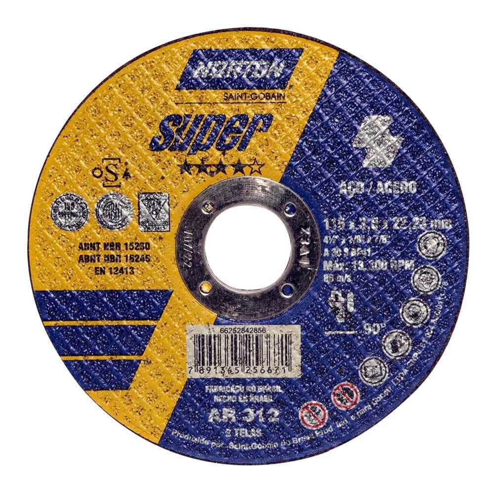 Disco De Corte Norton Super 4.1/2X1/8X7/8 