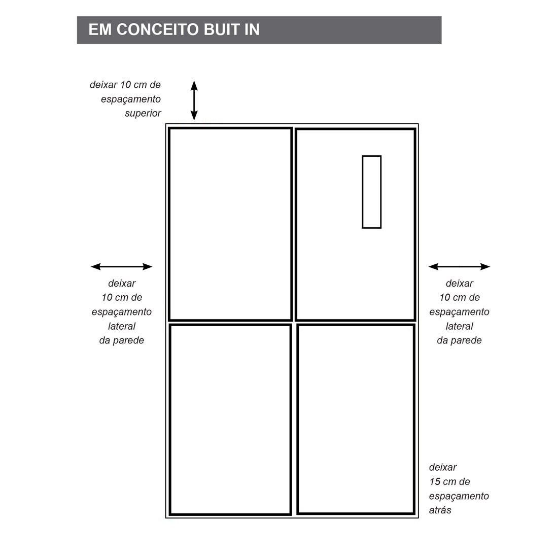 Refrigerador Cuisinart Arkton Multi Door Black 518 Litros Inox e Vidro Preto 220V