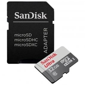 Cartão Memoria Sandisk Ultra 32gb Classe10 com adaptador