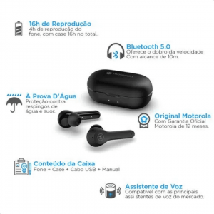 Fone Bluetooth Moto Buds 85 TWS - Motorola