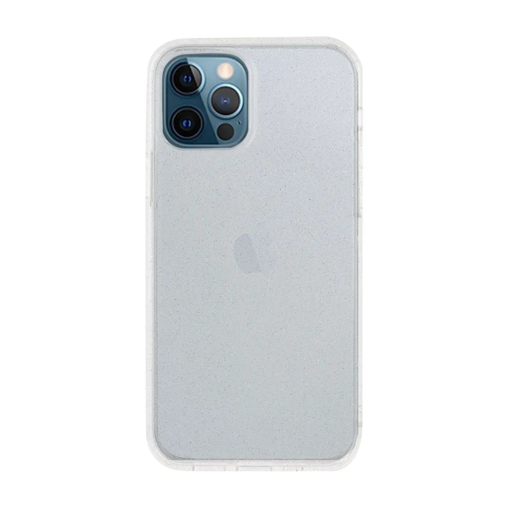 Capa Ikase Gliter Transparente + Película Nano Protector Premium - Iphone 12 Pro Max