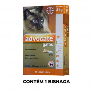 Advocate para Gatos até 4kg 0,4ml - 1 bisnaga