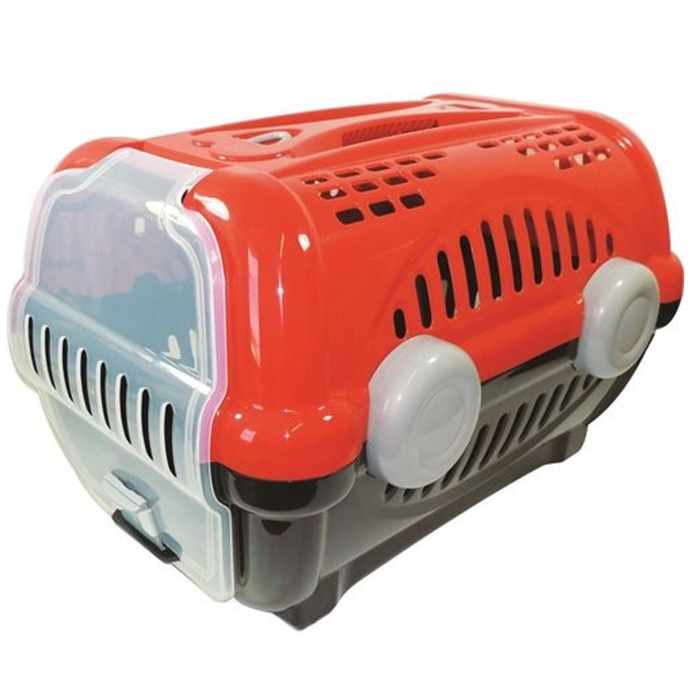 Caixa de Transporte Luxo Furacão Pet Preto com Vermelho Tamanho N2