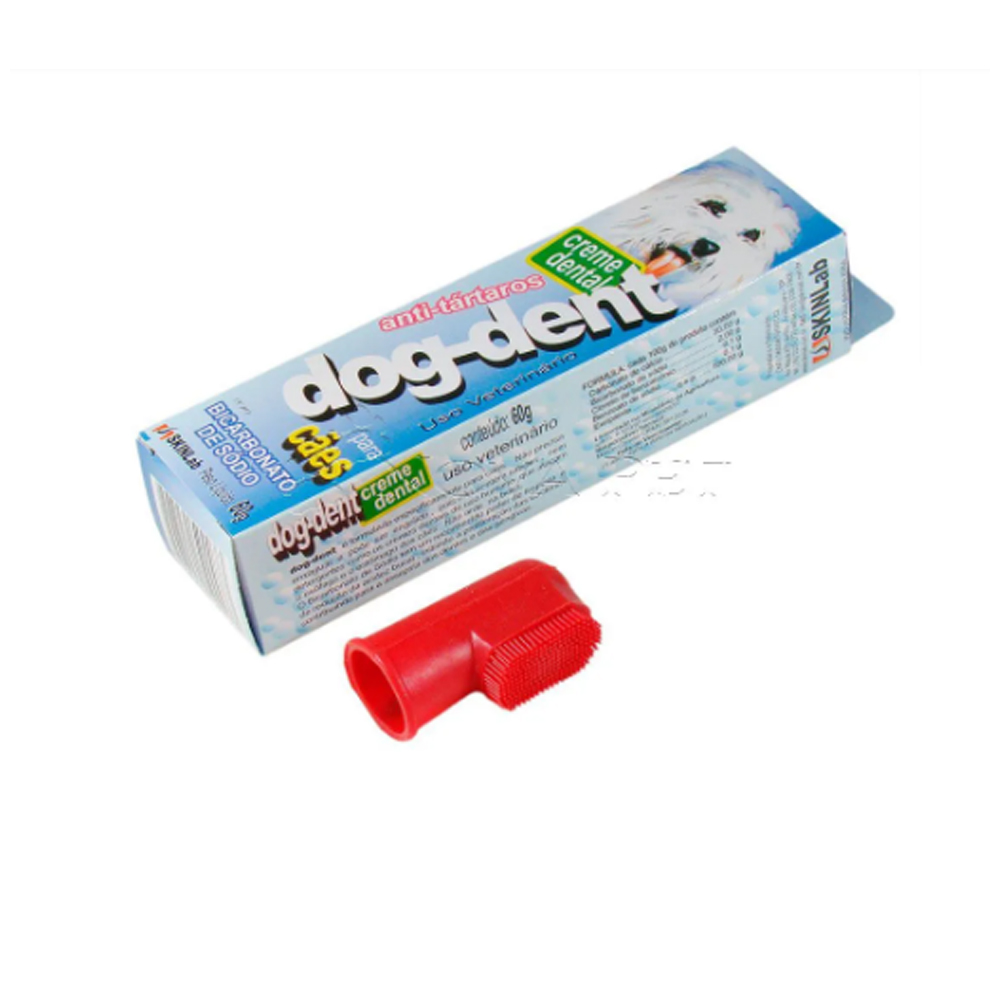 Creme Dental Dog Dent com Dedal