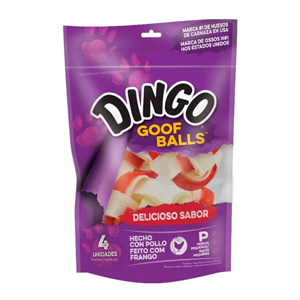 Osso Dingo Goof Balls Pacote com 4 unidades