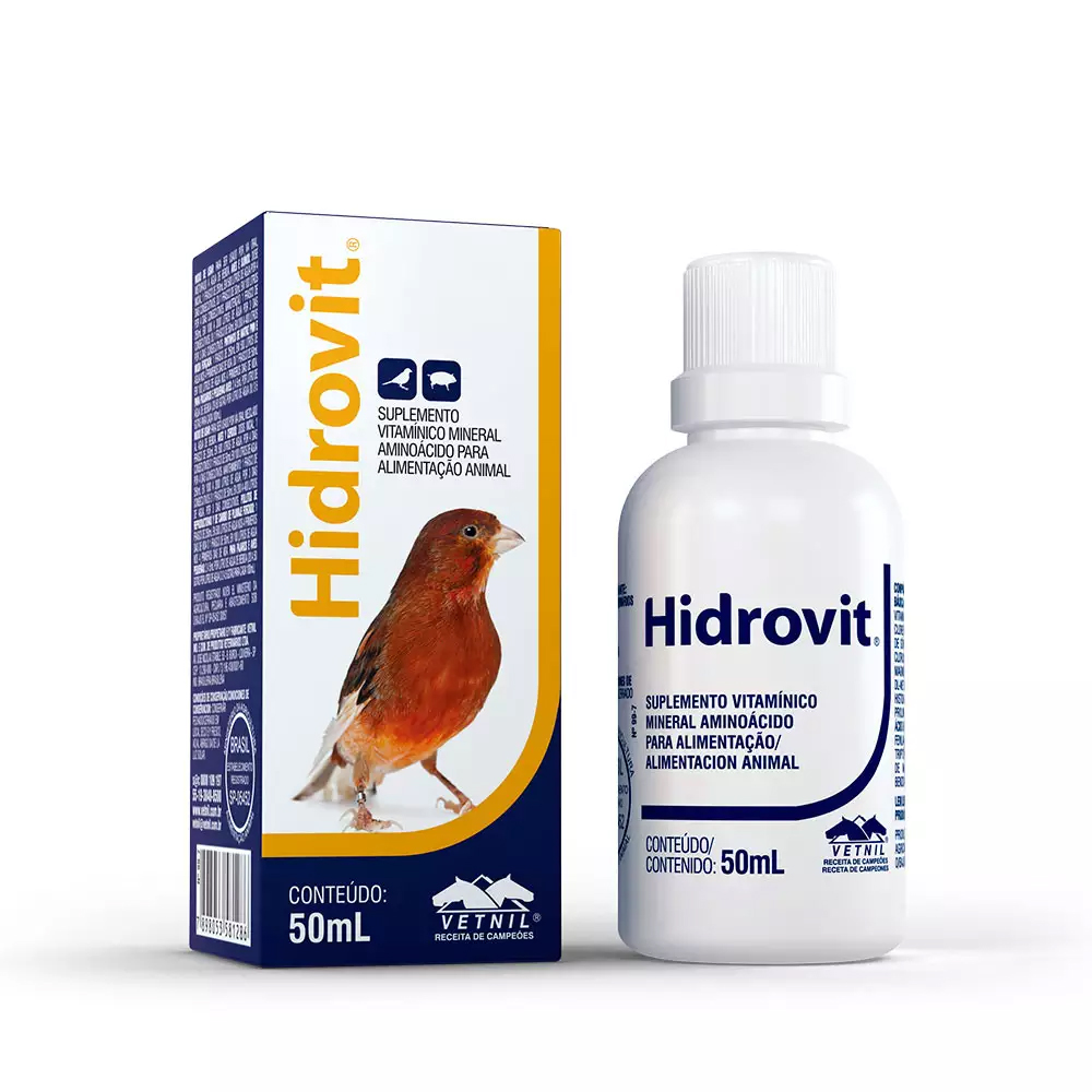Hidrovit para Pássaros e Roedores 50ml
