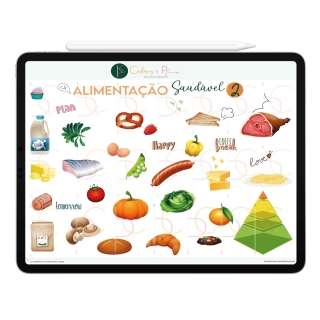 Stickers Adesivos Digital Alimentação Saudável Nutrição Pirâmide Alimentar | Planner Digital, Planner Alimentar, Caderno Digital | iPad ' Tablet | GoodNotes ' Noteshelf