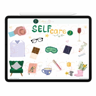 Stickers Adesivos Digital Self Care, Momento Feliz, Autocuidado, Cuidado Pessoal| Planner Digital, Caderno Digital | iPad ' Tablet | GoodNotes ' Noteshelf