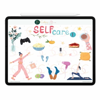 Stickers Adesivos Digital Self Care, Cuidado Pessoal, Autocuidado, Gratidão| Planner Digital, Caderno Digital | iPad ' Tablet | GoodNotes ' Noteshelf
