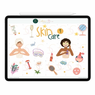 Stickers Adesivos Digital Skin Care | Cuidado com a Pele, Autocuidado| Planner Digital, Caderno Digital | iPad ' Tablet | GoodNotes ' Noteshelf