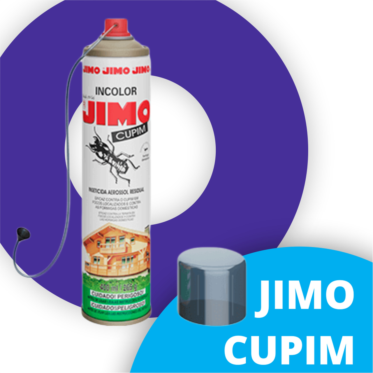 Dedetizador Jimo Anti Cupim Spray Incolor 400ml  - Ul Brasil