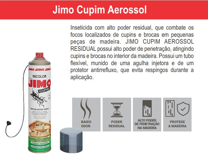 Inseticida Cupim Aerosol Jimo 400ml - Ul Brasil