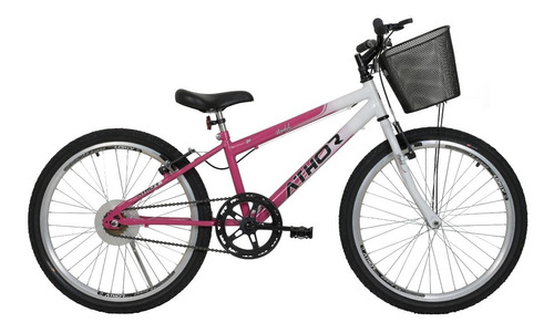 Bicicleta Infantil Aro 24 Athor Model Feminina Com Cestão