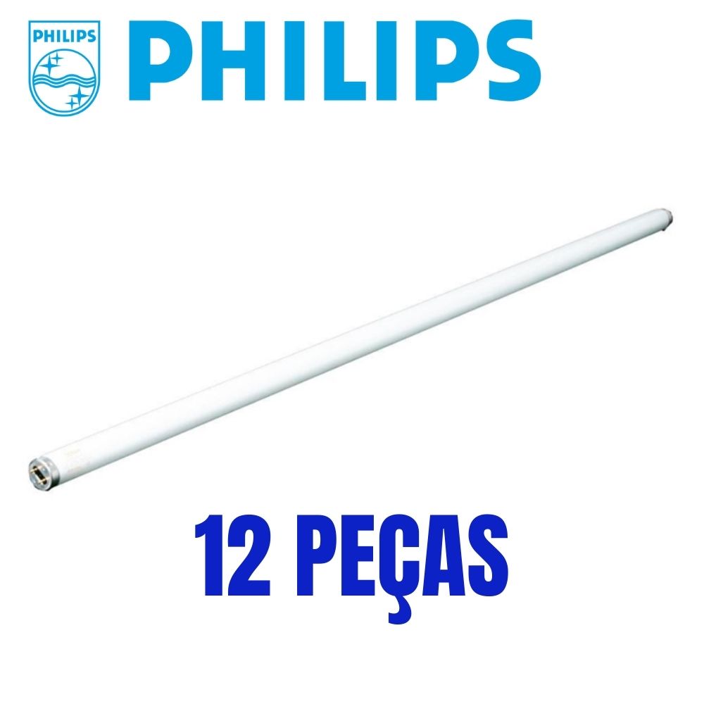 12 Lâmpadas Tubular Fluorescente 40w T10 Luz Do Dia Philips