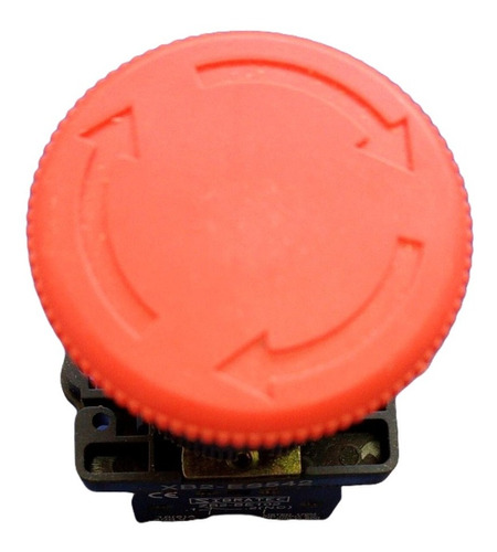 Botão Emergência Stop Com Trava Vermelho Furação 22mm 1nf