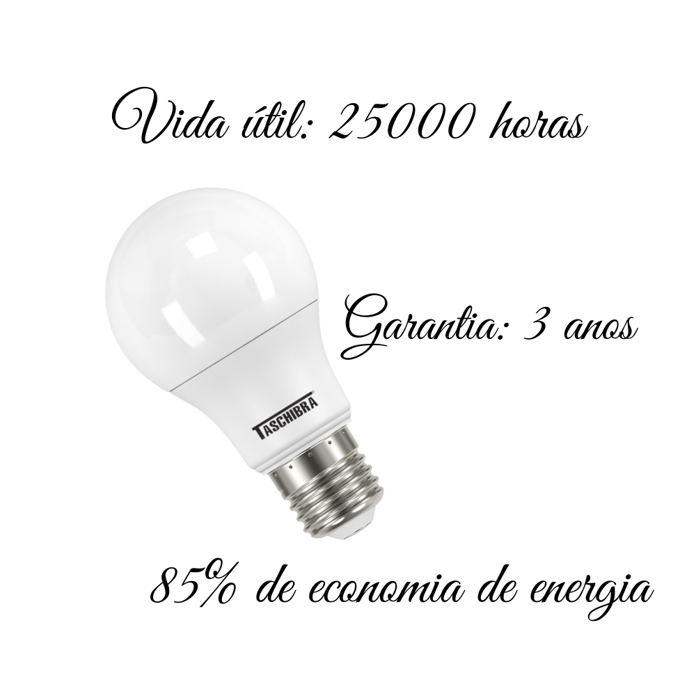 Lâmpada LED Taschibra 17W 6500K Luz Fria E27 TKL100