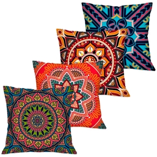 Capas para Almofadas Decorativas Mandalas Coloridas
