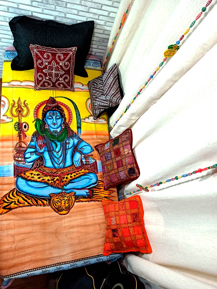 Colcha Solteiro Deus Shiva Painel Parede
