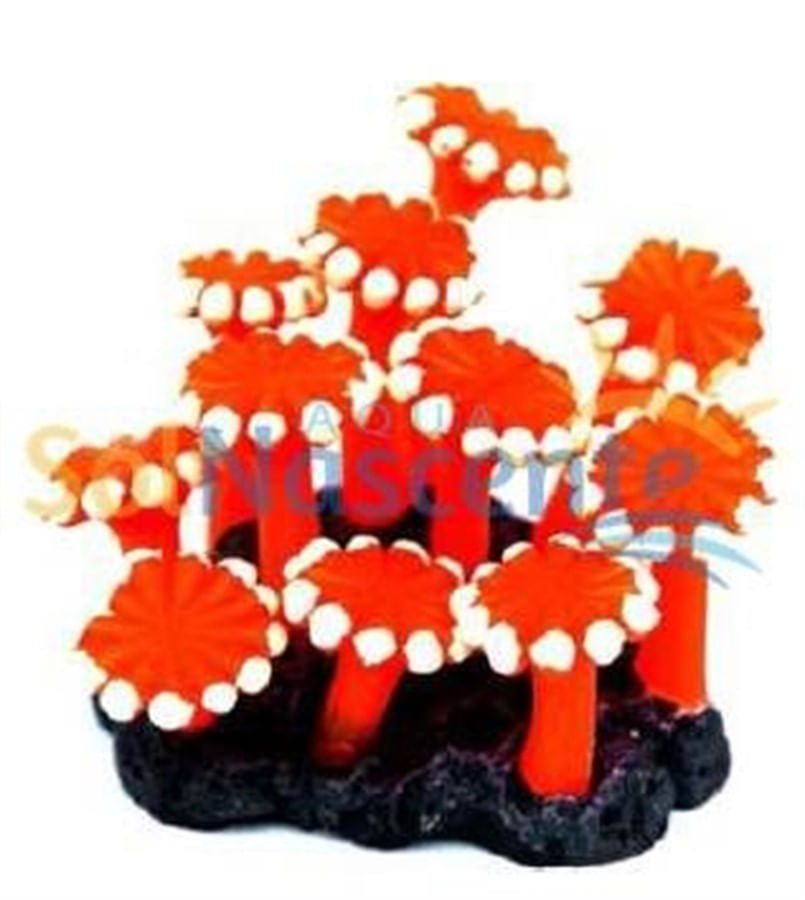 Artificial Coral Reef Zoanthus Palithoa Laranja(Enfeite de Silicone e Resina)
