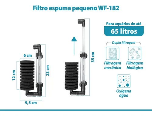 Filtro Esponja Interno Médio  Wf-182