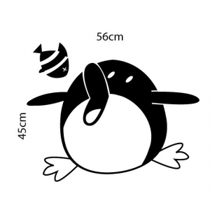 Adesivo de Geladeira Pinguim com Fome