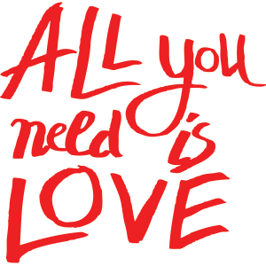Adesivo de Parede Beatles Love is All You Need