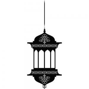 Adesivo de Parede Black Lamp Arabian
