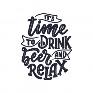 Adesivo de Parede It's Time To Drink a Beer